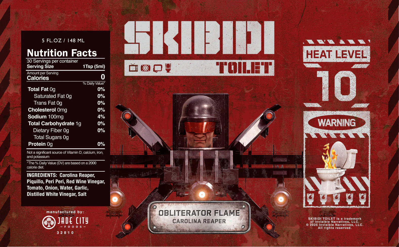 Skibidi Toilet Hot Sauce 5-Pack - Image 11