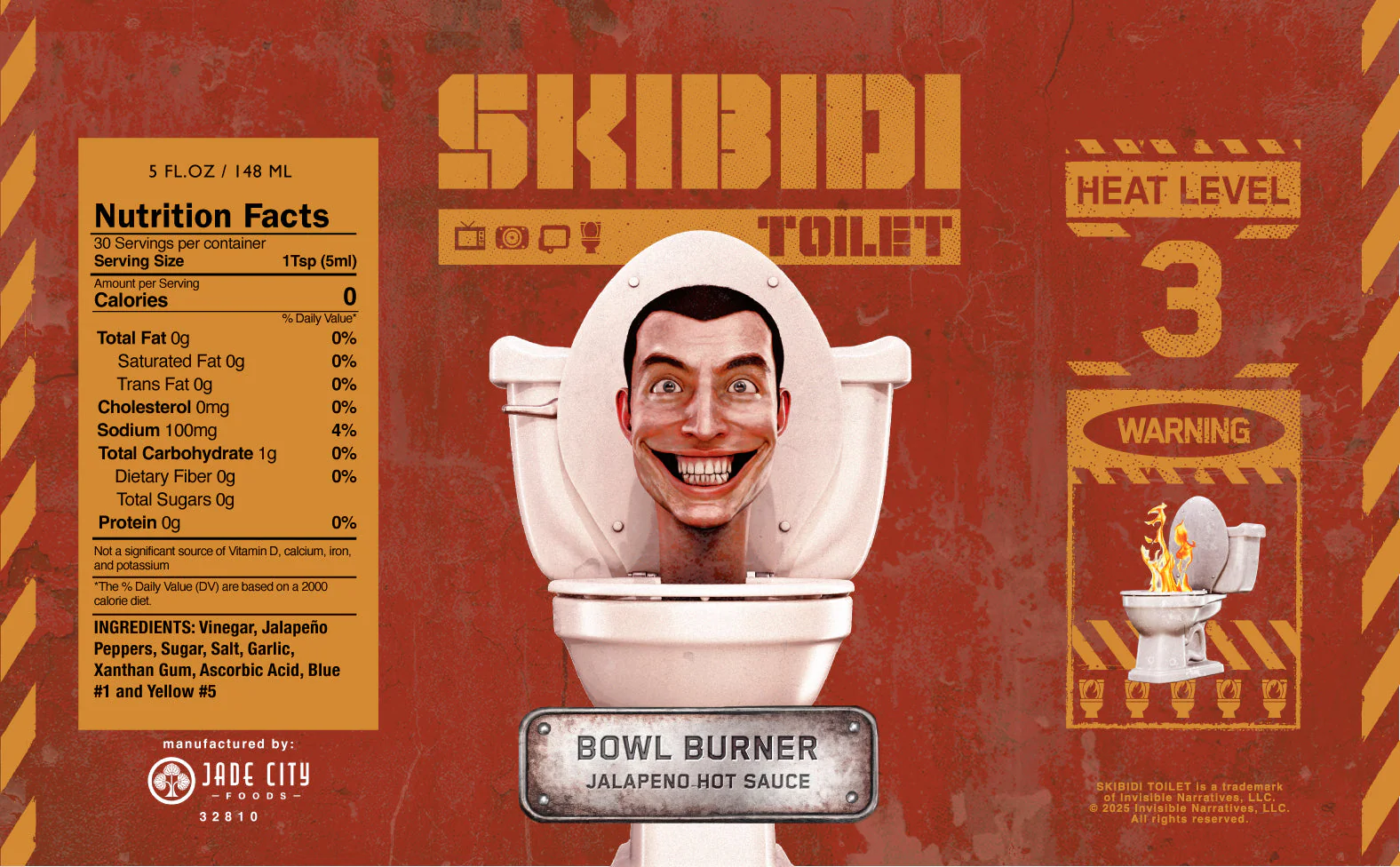 Skibidi Toilet Hot Sauce 5-Pack - Image 3